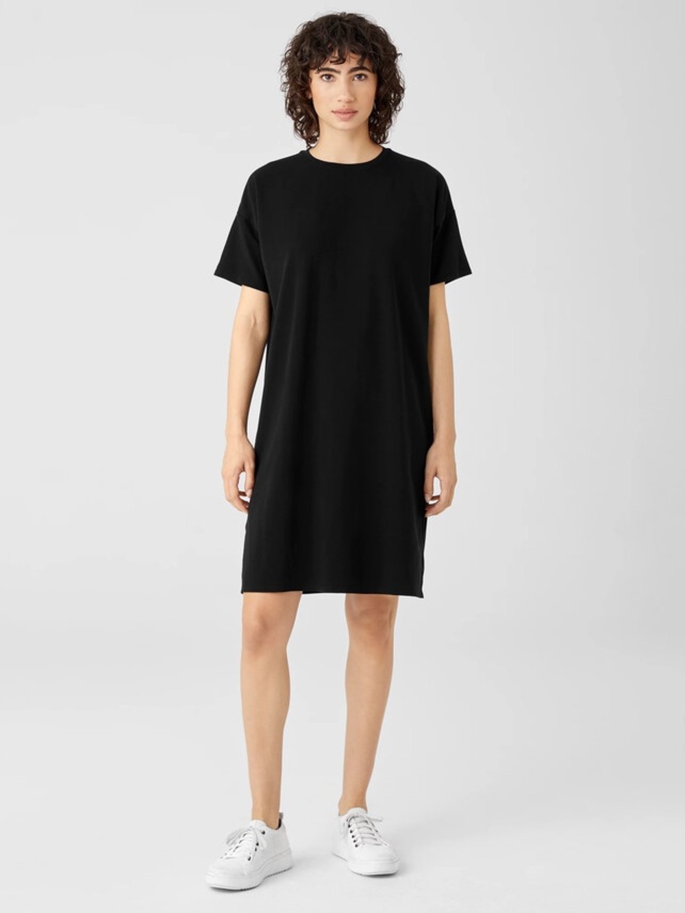 EILEEN FISHER Organic Stretch Cotton T-Shirt Dress